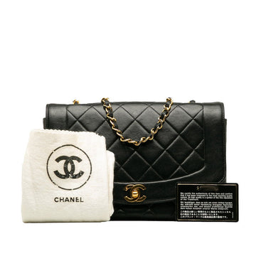 Top Quality Chanel Diana Flap Medium in Leather Black