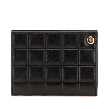Chanel Coco Mark Choco Bar Lambskin Card Case