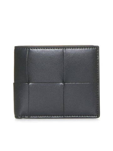 Luxury Bottega Veneta Cassette Half Wallet Dark Green