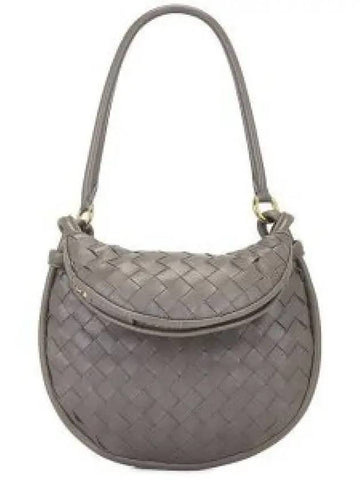 Luxury Bottega Veneta Intrecciato Gemelli Small Shoulder Bag Grey