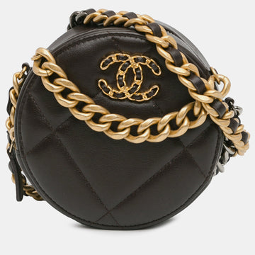 Lambskin 19 Round Clutch with Chain
