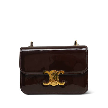 Celine Dark Brown Patent Teen Garrance