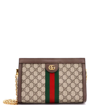 Ophidia Chain Shoulder Bag GG Coated Canvas Small