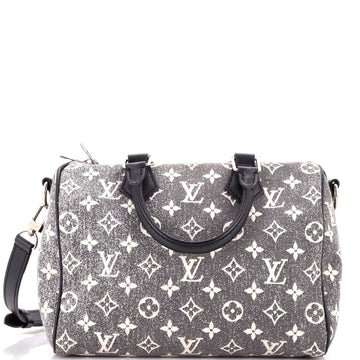 Speedy Bandouliere Bag Monogram Jacquard Denim 25