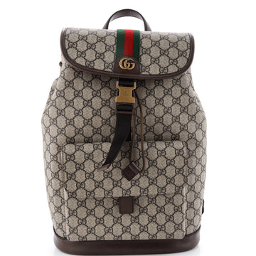 Ophidia Buckle Backpack GG Coated Canvas Small