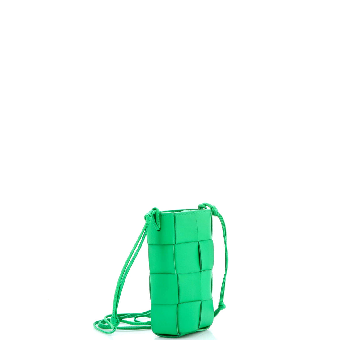 Cassette Phone Holder Crossbody Bag Maxi Intrecciato Leather Mini