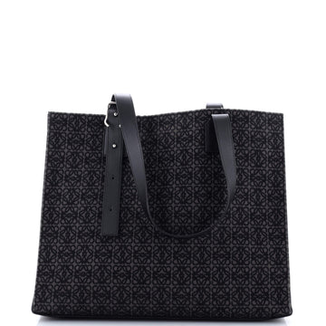 Buckle Handle Tote Anagram Jacquard Horizontal