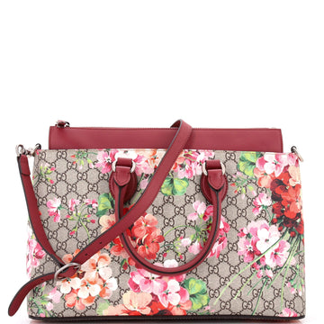 Linea A Convertible Tote Blooms Print GG Coated Canvas Medium