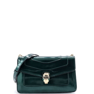 Serpenti Forever Shoulder Bag Metallic Leather Small