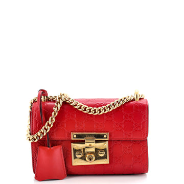 Padlock Shoulder Bag Guccissima Leather Small