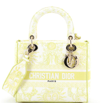 Lady D-Lite Bag Embroidered Canvas Medium