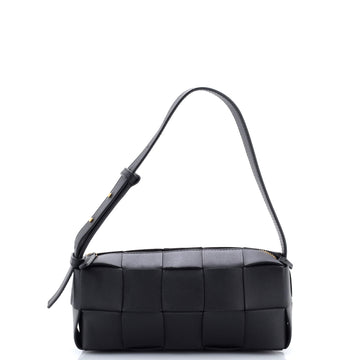 Brick Cassette Shoulder Bag Maxi Intrecciato Leather Small