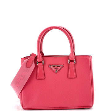 Galleria Double Zip Tote Saffiano Leather Mini