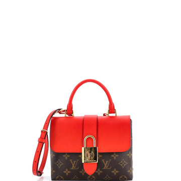Locky Handbag Monogram Canvas with Leather BB