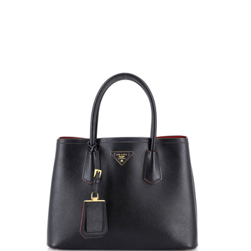 Cuir Double Tote Saffiano Leather Small