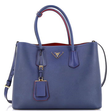 Cuir Double Tote Saffiano Leather Medium