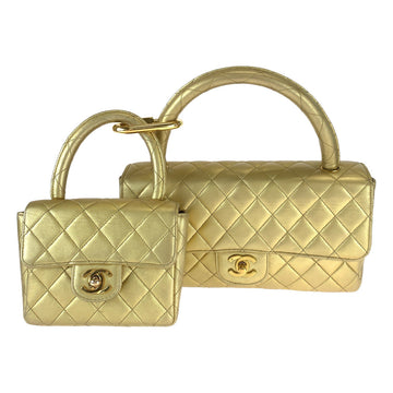 Top Quality Chanel Vintage Leather Matelasse Handbag