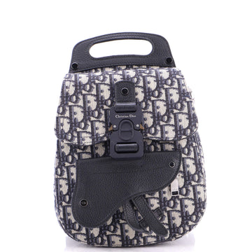 Saddle Backpack Oblique Canvas Mini