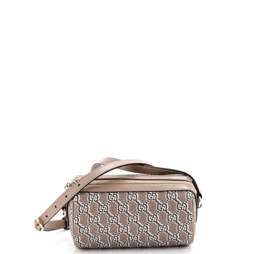 Cylindrical Shoulder Bag GG Shadow Coated Canvas Mini