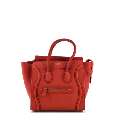 Luggage Bag Grainy Leather Micro