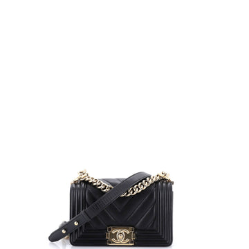 Boy Flap Bag Chevron Lambskin Small