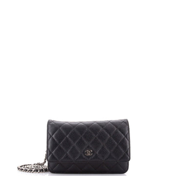 Wallet on Chain Quilted Caviar