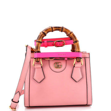 Diana NM Bamboo Handle Tote Leather Mini