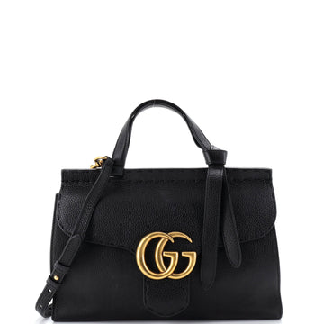 GG Marmont Top Handle Bag Leather Small