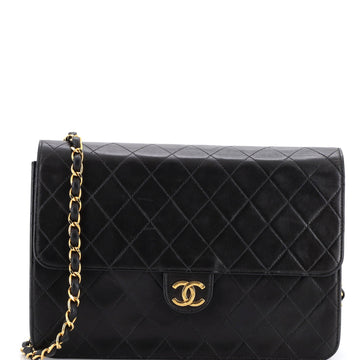 Vintage Clutch with Chain Quilted Leather Medium