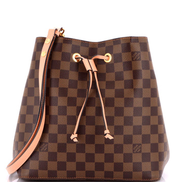NeoNoe Handbag Damier with Leather MM