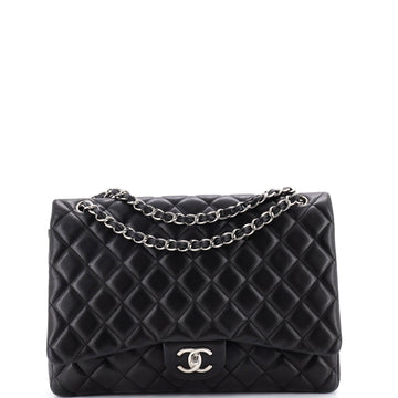 Classic Double Flap Bag Quilted Lambskin Maxi