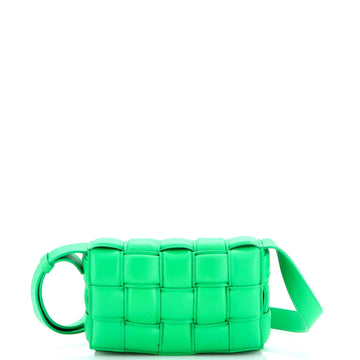 Cassette Crossbody Bag Padded Maxi Intrecciato Leather Small