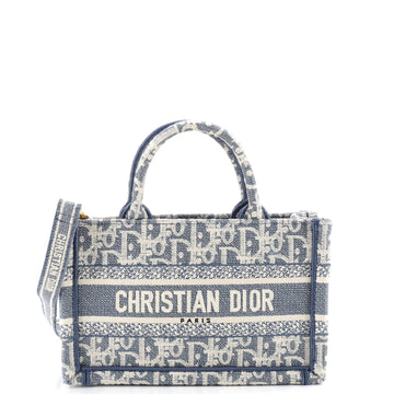Book Tote with Strap Oblique Canvas Mini