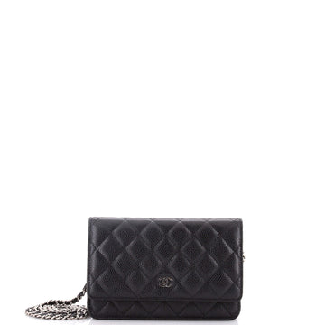 Wallet on Chain Quilted Caviar