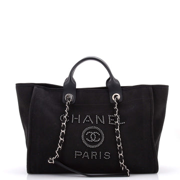 Deauville Tote Pearl Embellished Canvas Medium
