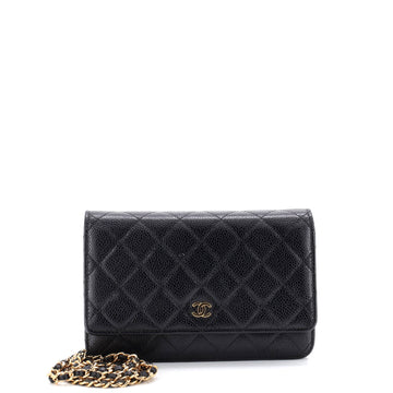 Wallet on Chain Quilted Caviar