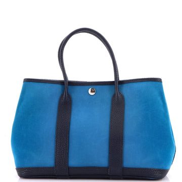 Garden Party Tote Toile and Leather 30