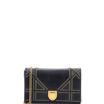 Diorama Wallet on Chain Studded Leather