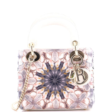 Lady Dior Chain Bag Embroidered Calfskin Mini