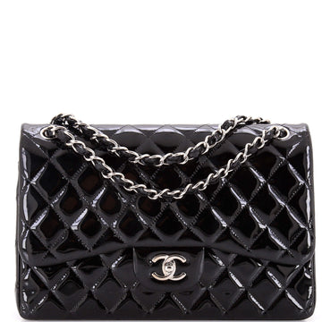 Classic Double Flap Bag Quilted Patent Jumbo