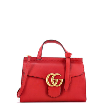 GG Marmont Top Handle Bag Leather Small