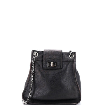 Mademoiselle Lock Accordion Shoulder Bag Leather Small