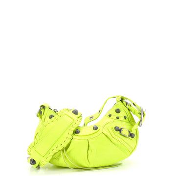 Le Cagole Giant Studs Shoulder Bag Leather XS