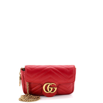 GG Marmont Flap Bag Matelasse Leather Super Mini