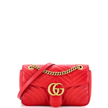 GG Marmont Flap Bag Matelasse Leather Small