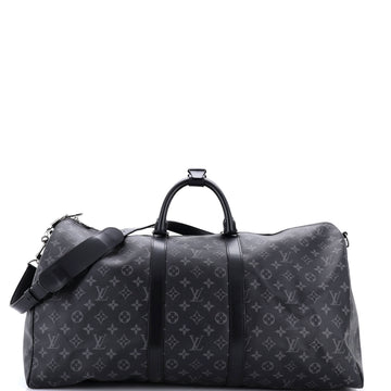 Keepall Bandouliere Bag Monogram Eclipse Canvas 55