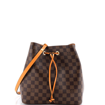 NeoNoe Handbag Damier with Leather MM