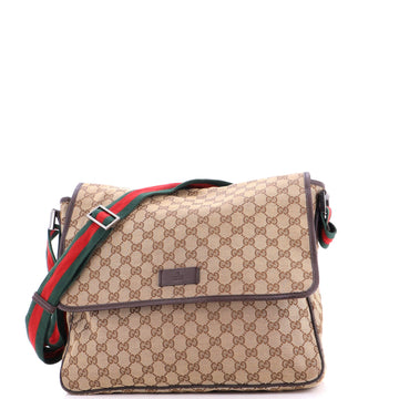 Web Strap Flap Messenger GG Canvas Medium