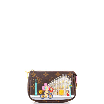 Pochette Accessoires Limited Edition Vivienne Xmas Monogram Canvas Mini