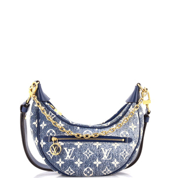 Loop Handbag Monogram Jacquard Denim